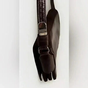 Charles Jourdan Leather Purse Clutch Womens Brown